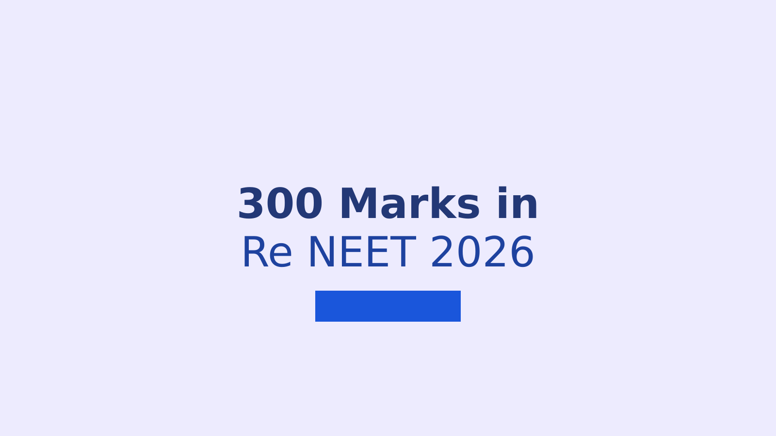 300 Marks in Re NEET 2026: Expected Rank and College Options