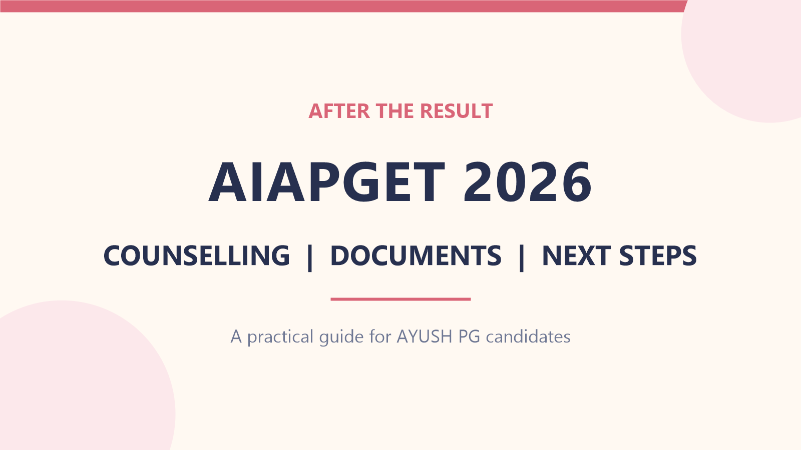What to Do After AIAPGET Result 2026: Counselling, Documents & Next Steps