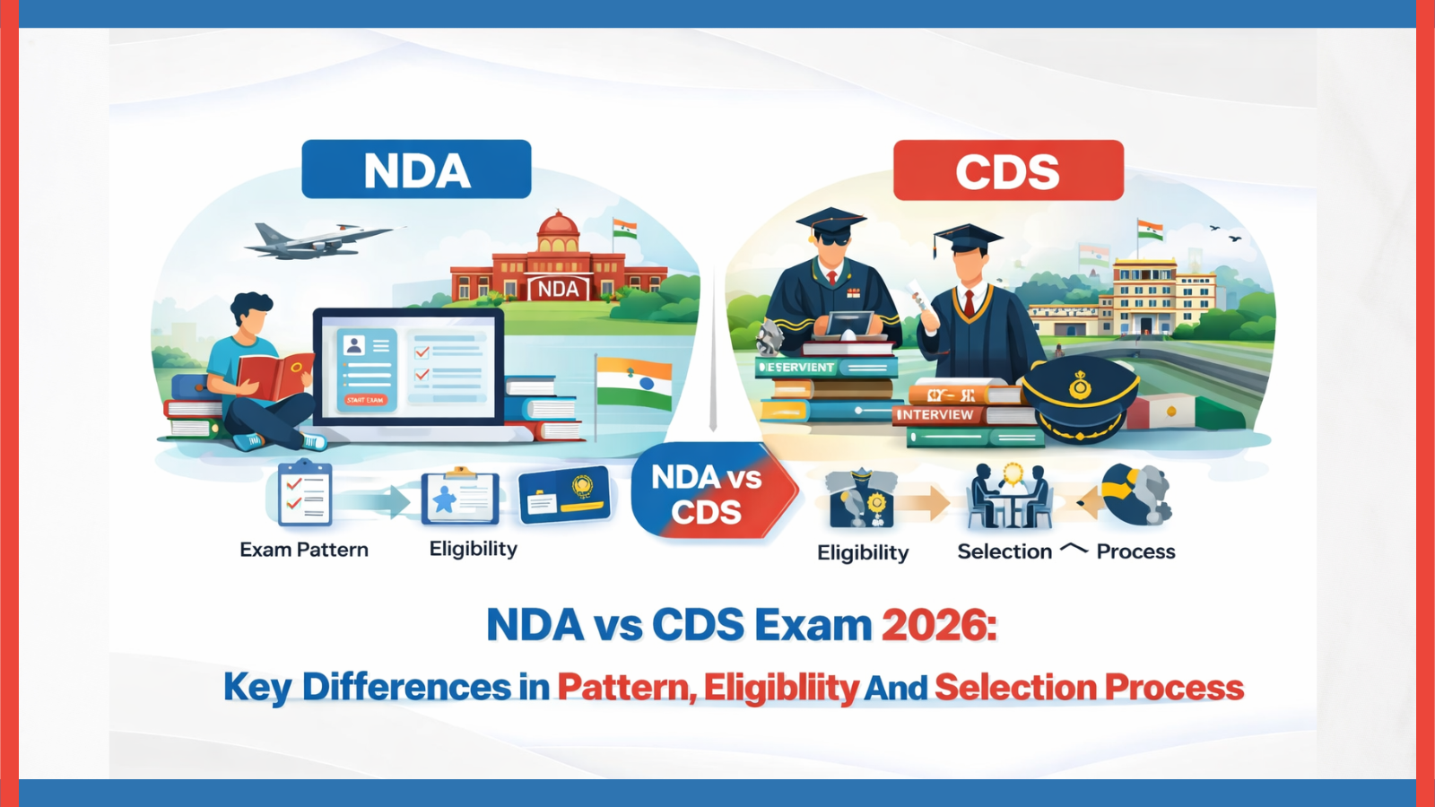 NDA vs CDS Exam 2026: Key Differences in Pattern, Eligibility, and ...