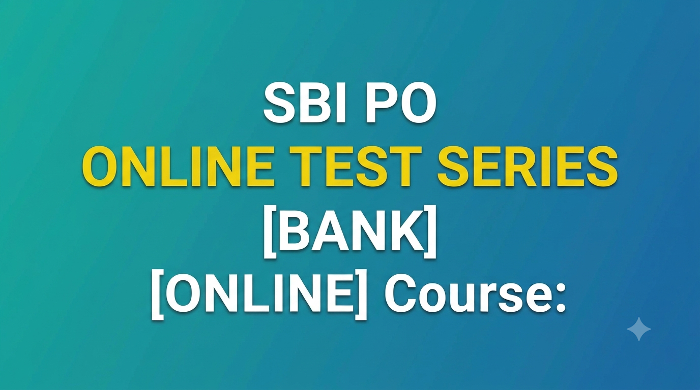 SBI PO Online Test Series