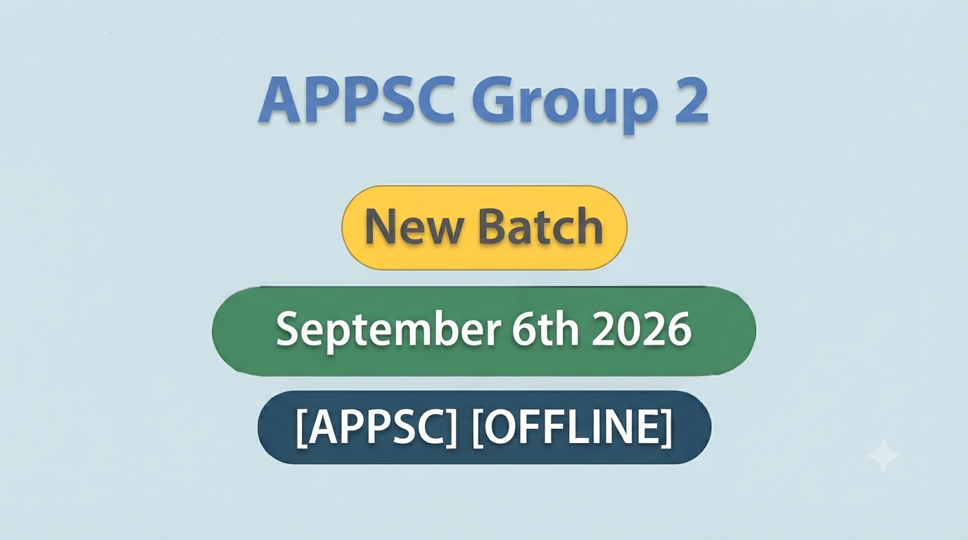 APPSC Group 2 New Batch September 6th 2026