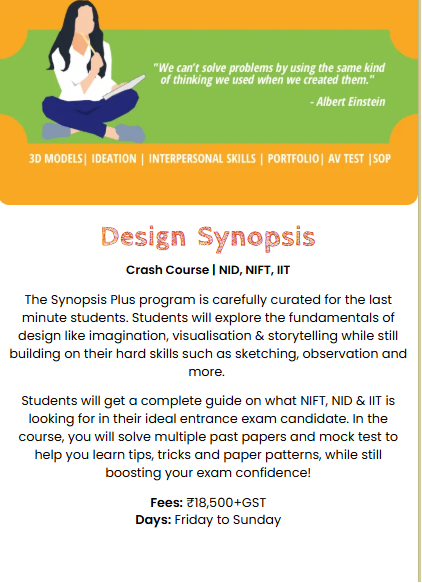 Crash Course | NID, NIFT, IIT - offered by afdindia Kochi 