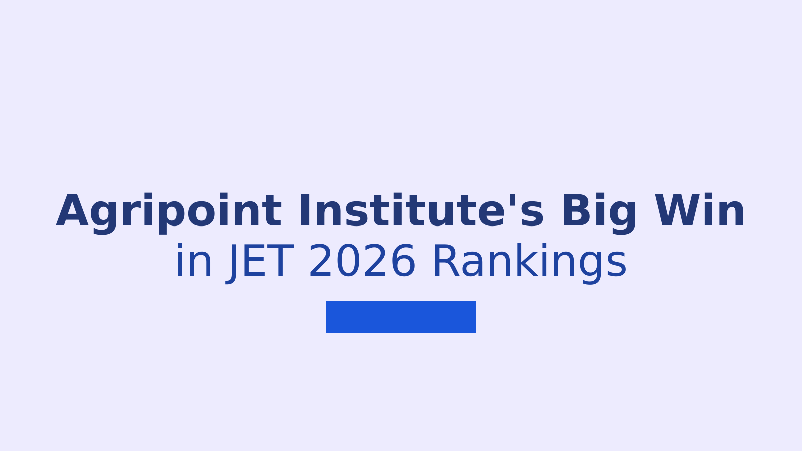 Agripoint Institute Students Shine in JET 2026 Rajasthan Rankings