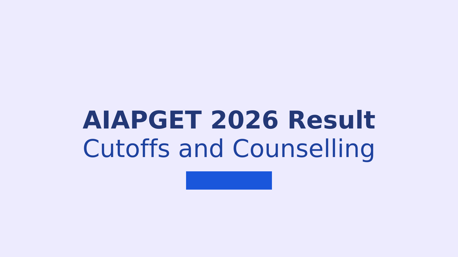 AIAPGET 2026 Result, Cutoffs and Counselling Guide for Qualified Candidates