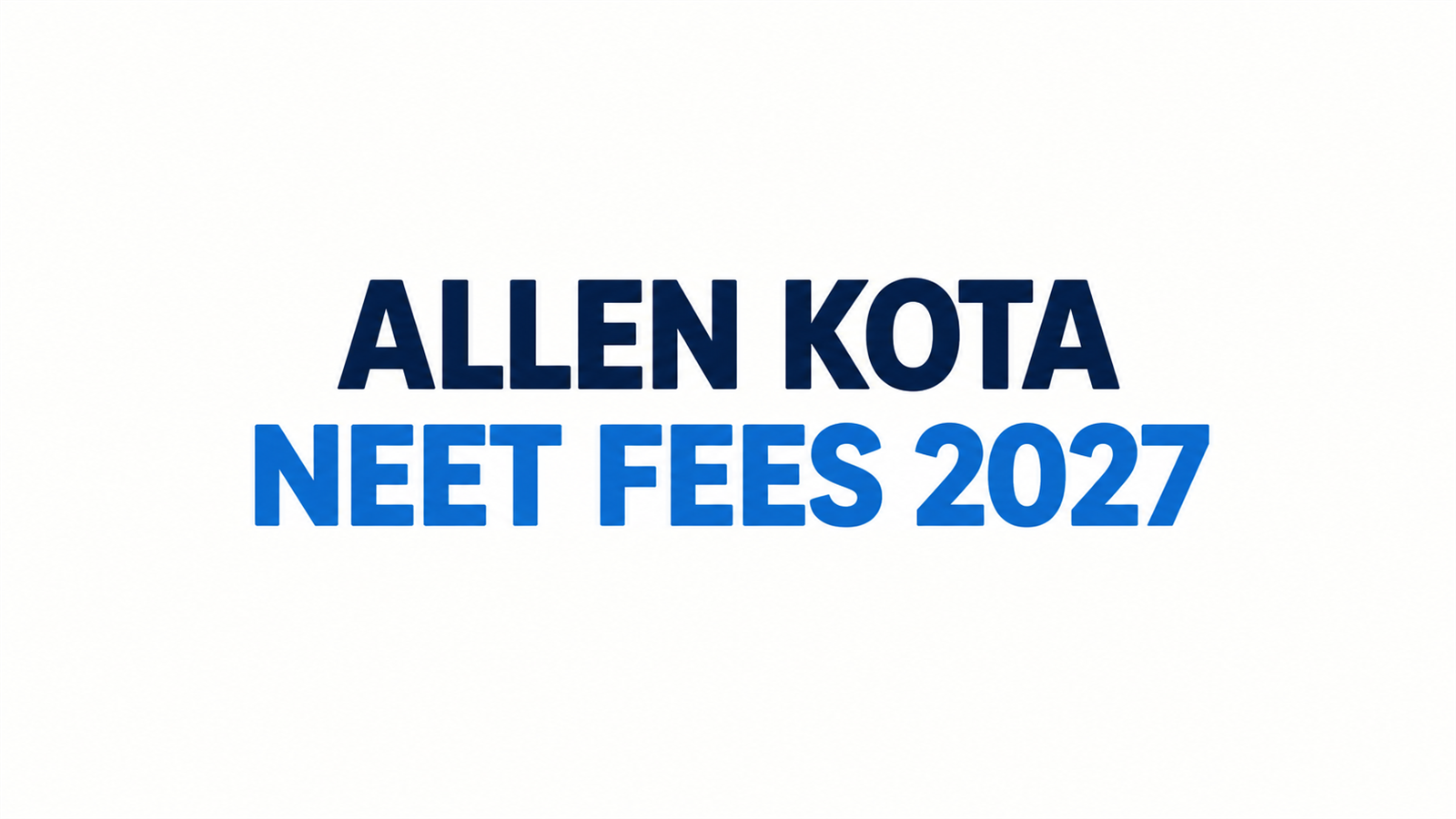 ALLEN Kota NEET 2027: Spark Pro Fees, Scholarship and Batch Details