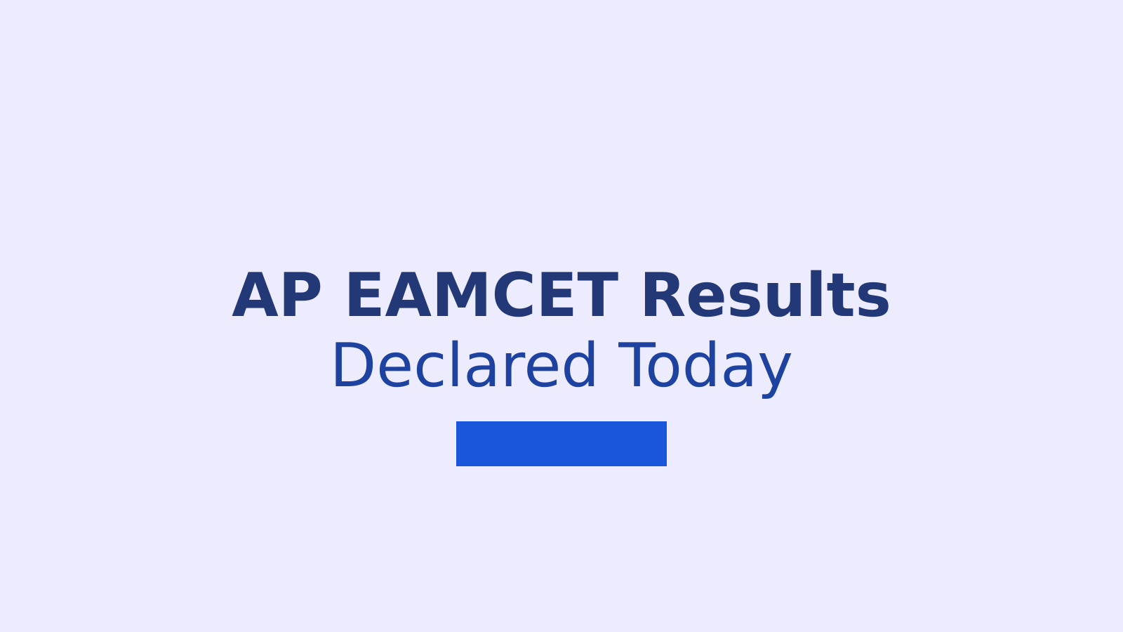 AP EAMCET Results 2026: How to Check Your Score and Rank Card