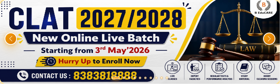 LAW Entrance CLAT ONLINE LIVE BATCH  - offered by B EduCARE Mumbai