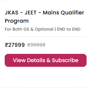 JKAS - JEET - Mains Qualifier Program - offered by Bajirau IAS KAS Academy Jammu 