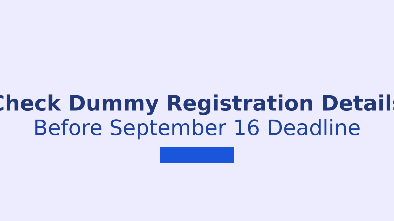Bihar Board Dummy Registration Correction Deadline Extended to September 16