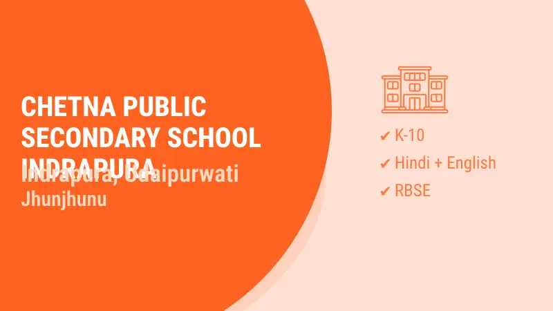 CHETNA PUBLIC SECONDARY SCHOOL INDRAPURA Udaipurwati Jhunjhunu Hero Slider - 2