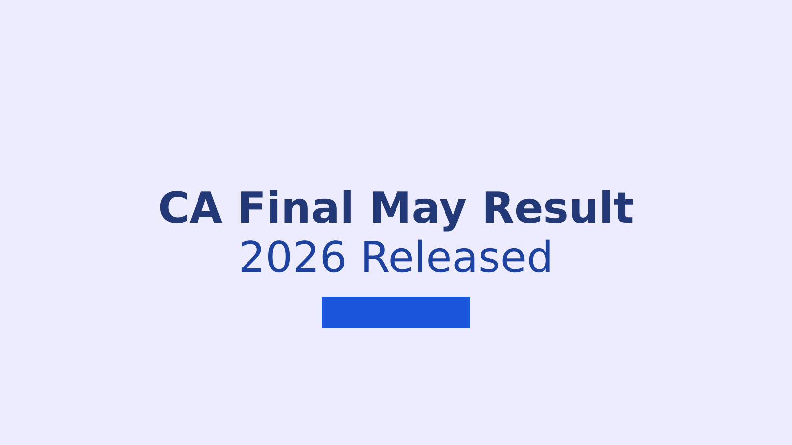 CA Final May 2026 Result: How to Check Scorecard and Pass Percentage at icai.org