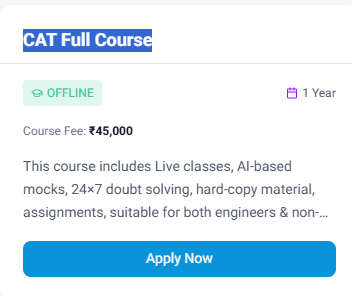 CAT Full Course  - offered by Career Launcher Kolkata