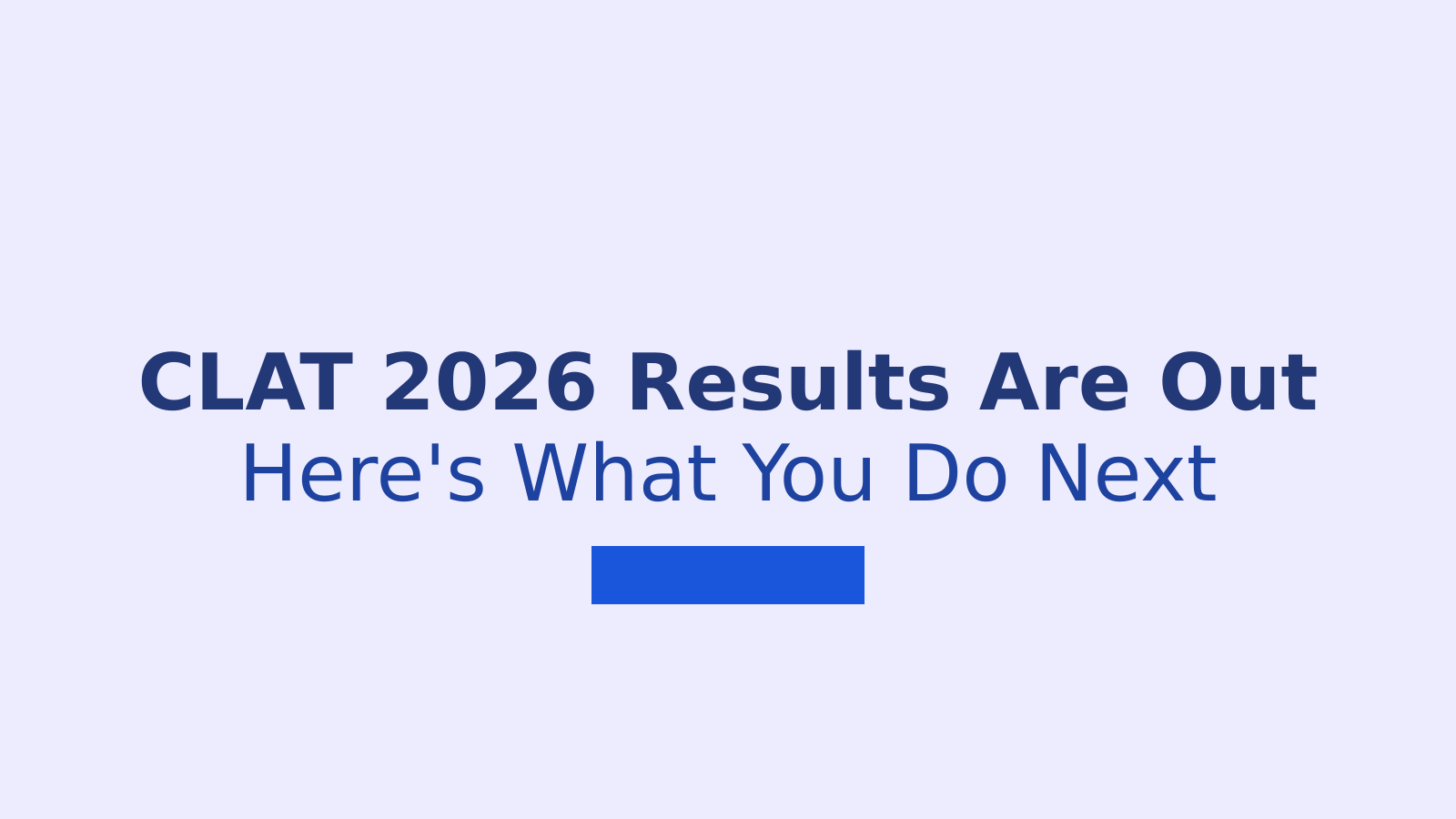 CLAT 2026 Results: How to Check Your Score and Next Steps