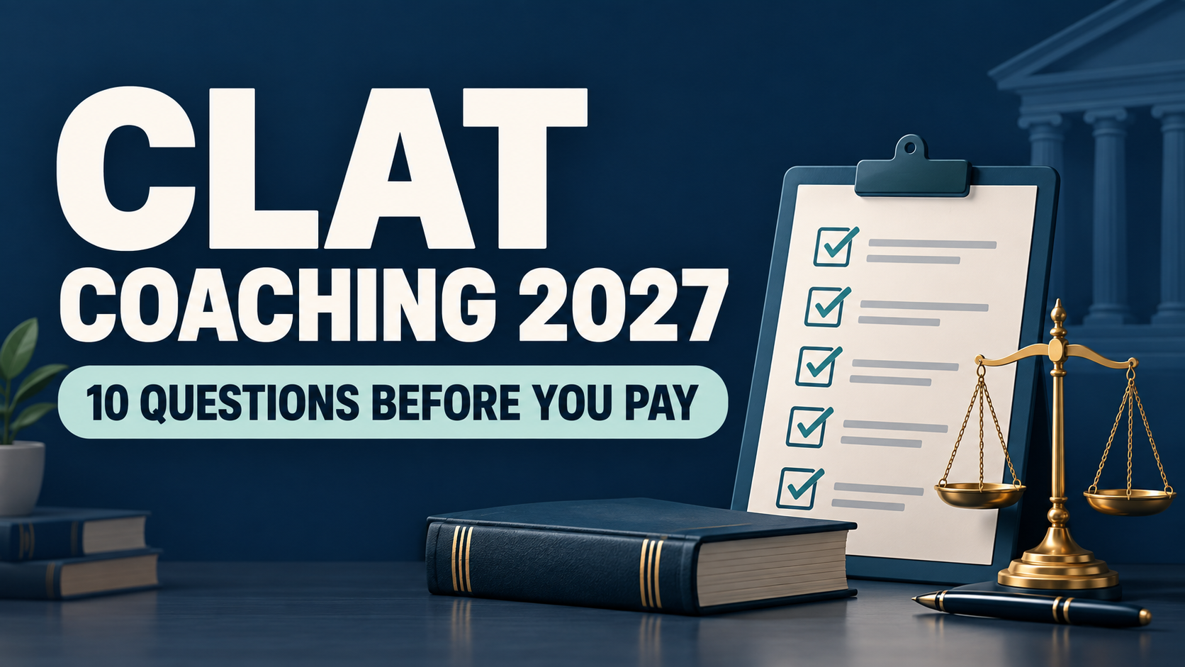 How to Choose CLAT Coaching for 2027: 10 Questions to Ask Before Paying