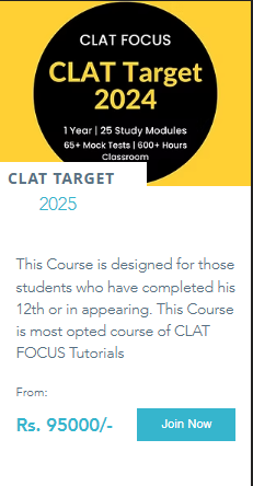 CLAT TARGET 2025  - offered by CLAT FOCUS Tutorials Patna
