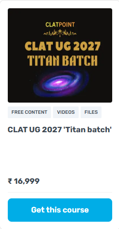 CLAT UG 2027 TITAN BATCH  - offered by CLAT POINT Hazratganj