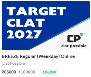 TAGET CLAT 2027 BREEZE Regular (Weekday) Online - offered by Clat Possible  Bapu Nagar Jaipur