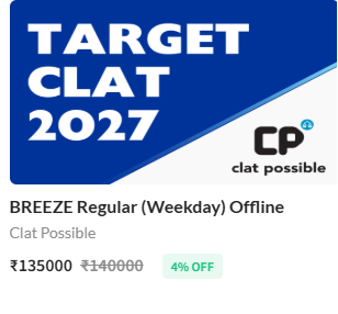 TARGET CALT BATCH BREEZE Regular (Weekday) Offline - offered by Clat Possible Delhi 