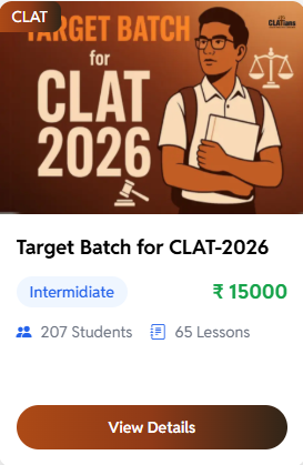 Target Batch for CLAT-2026 - offered by CLATians Patna