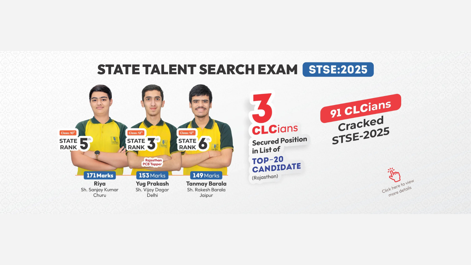 CLC Institute  NEET | IIT-JEE | Olympiad Coaching Sikar Hero Slider - 2