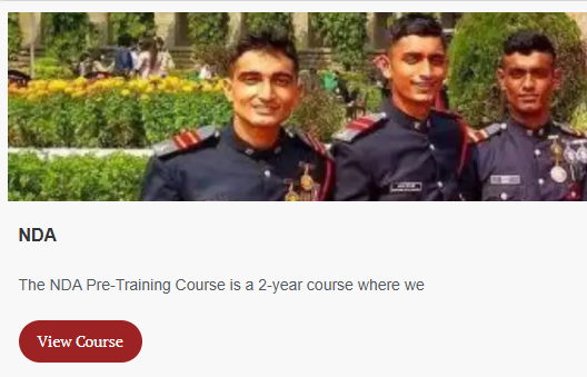 NDA - offered by Colonel's Defence Academy Pune