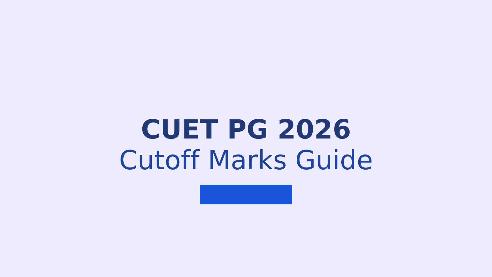 CUET PG 2026 Cut Off: Understanding Minimum Marks for DU, BHU, and JNU Admission