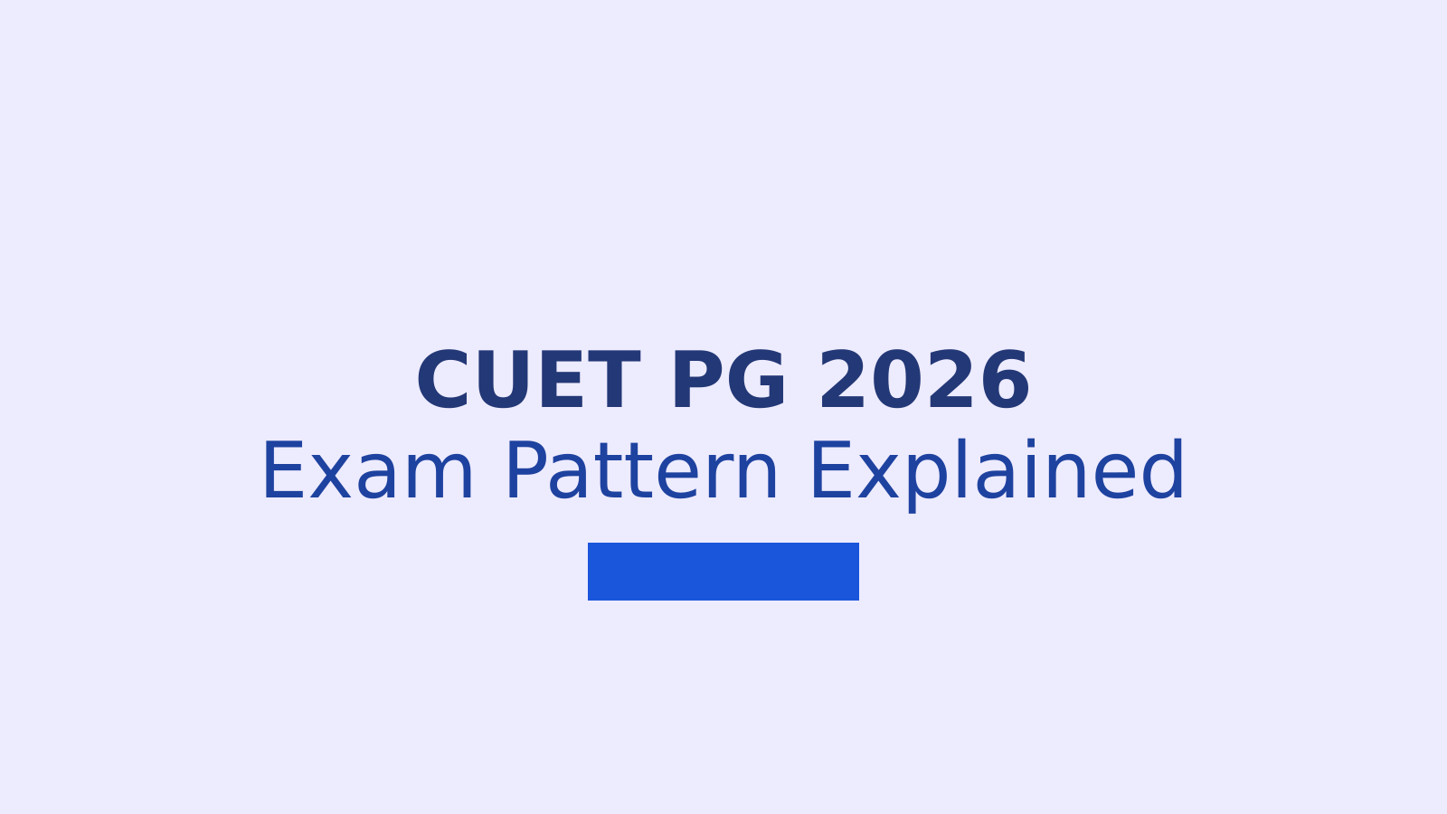 CUET PG 2026 Exam Pattern: Complete Guide to Marking Scheme and Negative Marking