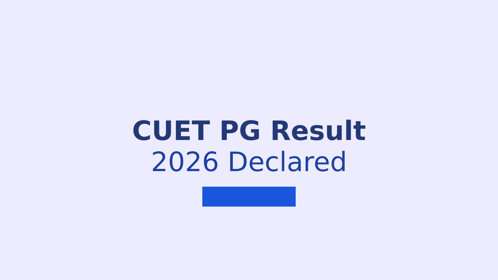 CUET PG Result 2026: How to Check Your Scorecard at exams.nta.nic.in