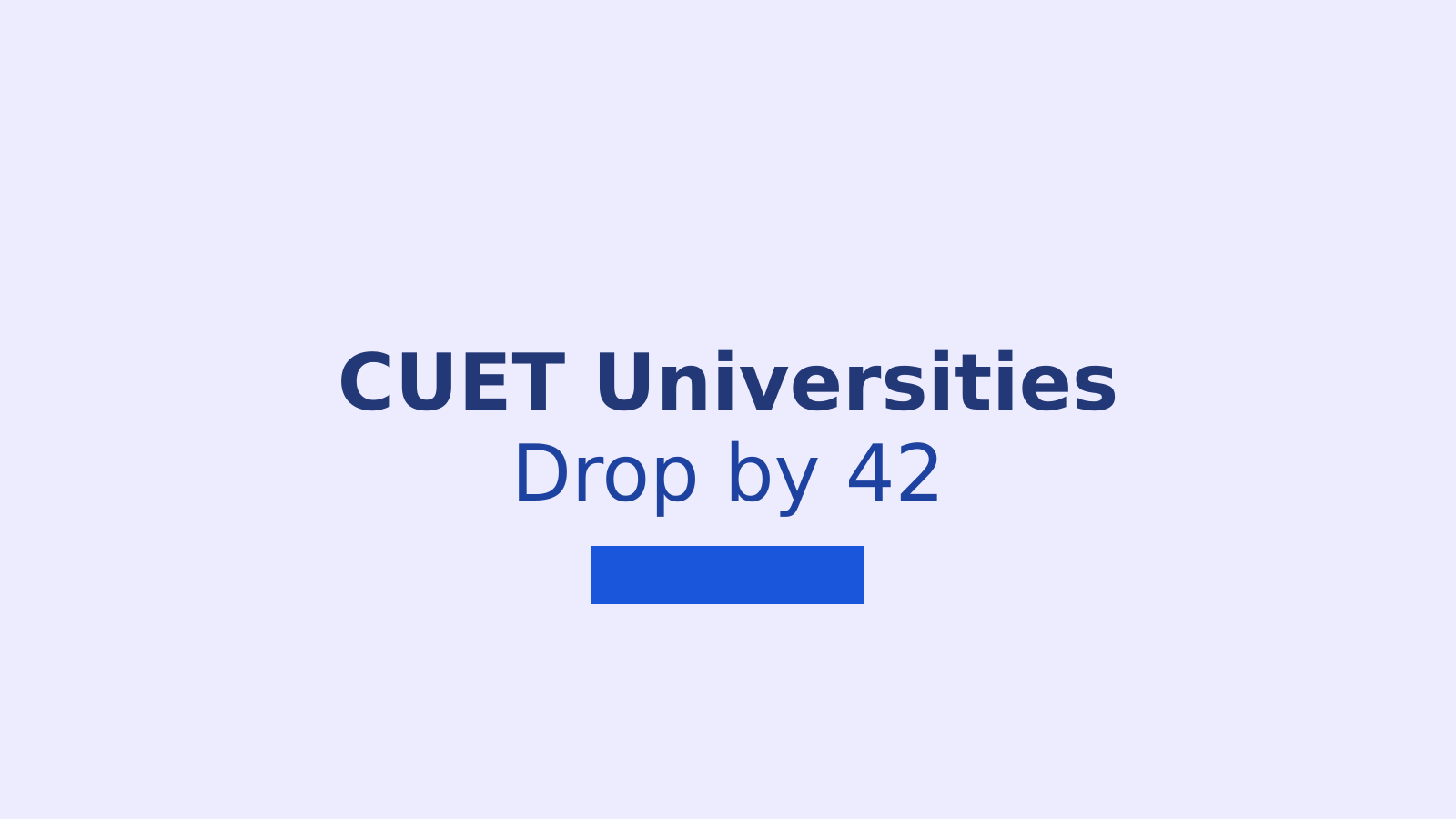 CUET UG 2026: Why Fewer Universities Are Accepting CUET Scores This Year