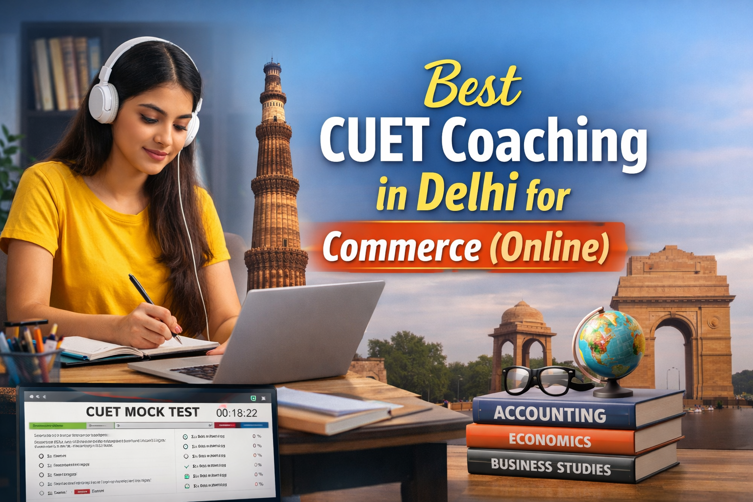 Best CUET coaching in Delhi for commerce - online.