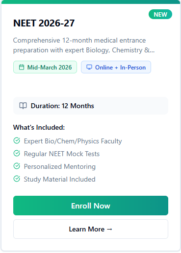 NEET 2026-27 - offered by Dhaumya Academy Haryana