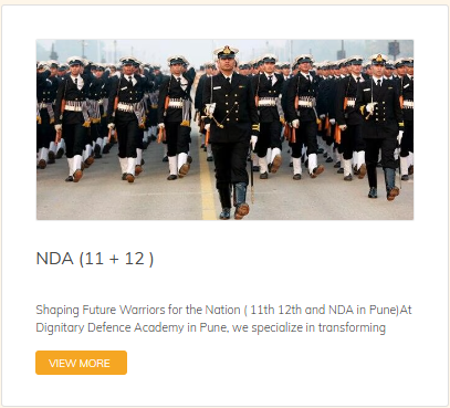NDA (11 + 12 ) - offered by Dignitary Defence Academy Pune 