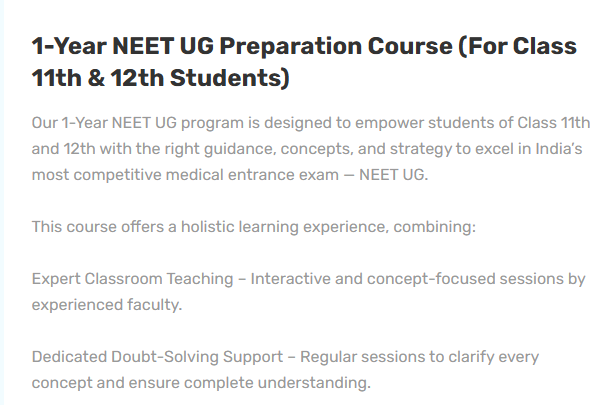 I Year NEET UG Students Preparation - offered by Education Square Ludhiana