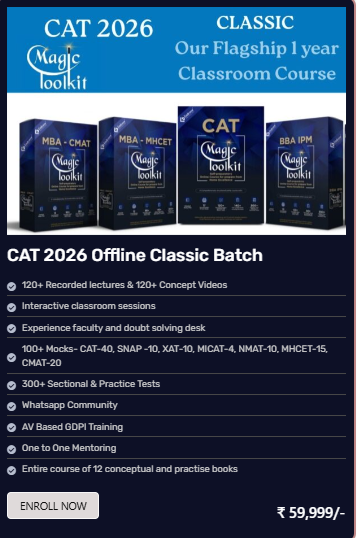 CAT 2026 Offline Classic Batch - offered by Endeavor Magic Live Pvt Ltd Pune