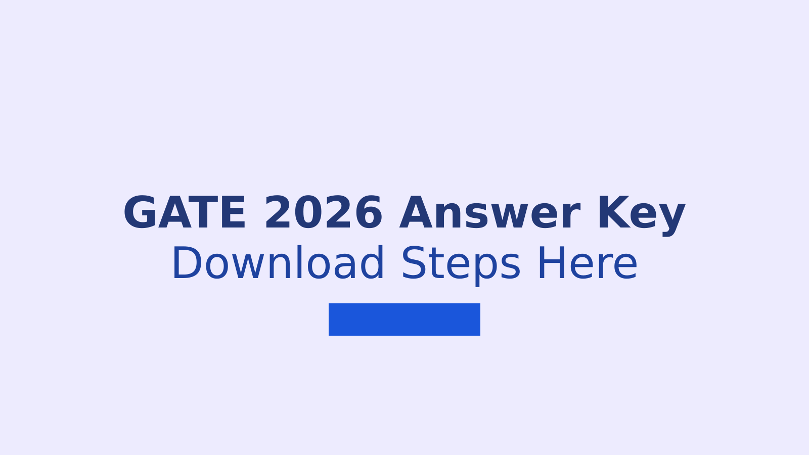 GATE 2026 Answer Key Release: How to Download and Challenge Answers