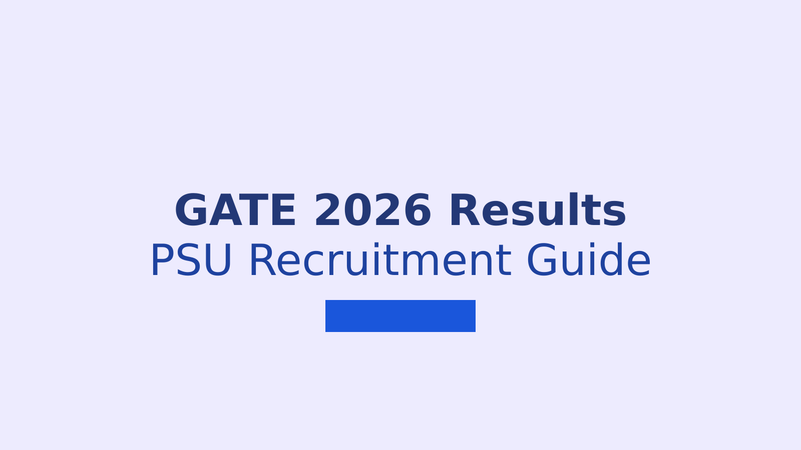GATE 2026 Results: How PSUs Use Your Score for Recruitment