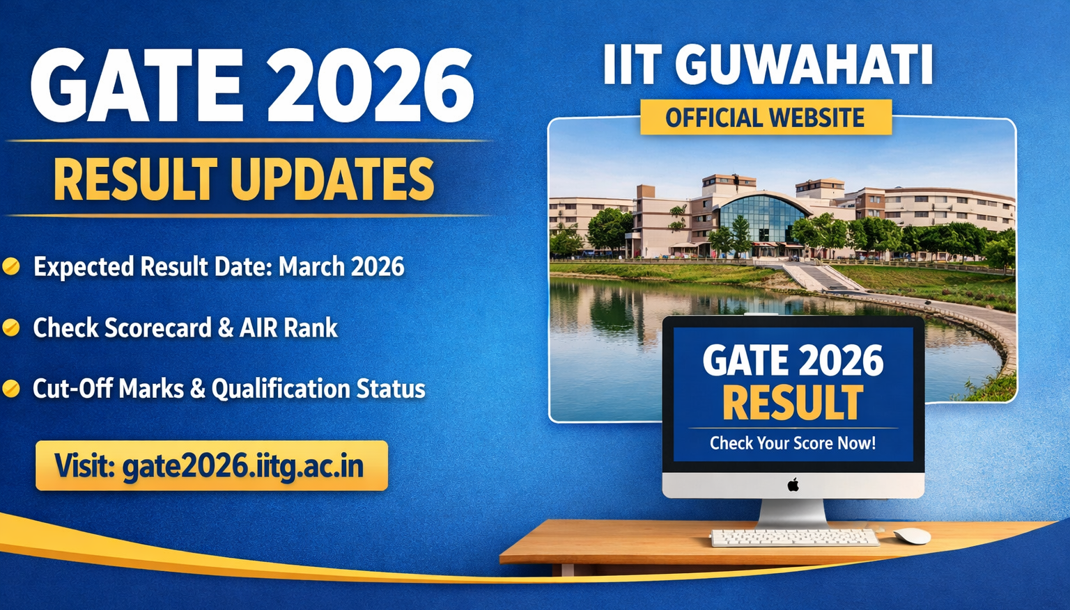 GATE 2026 Result Date, Scorecard & Cut-Off – Check Result at IIT Guwahati | AcademyCheck