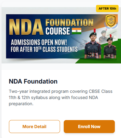 NDA Foundation - offered by Global Defence Academy Dehradun