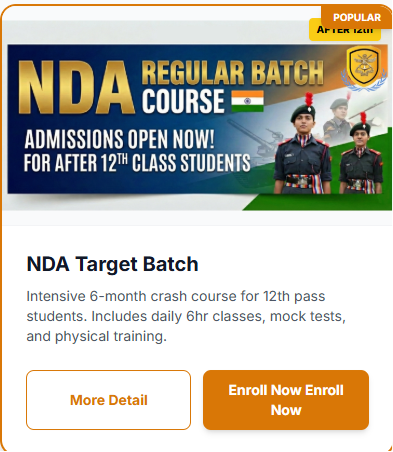 NDA Target Batch - offered by Global Defence Academy Dehradun