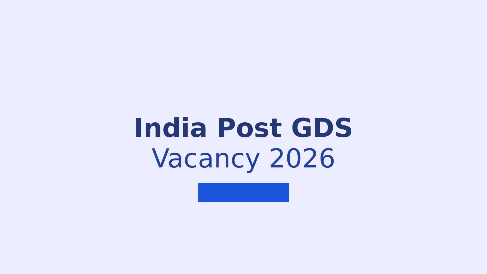 India Post GDS Vacancy 2026: Circle-Wise Posts and Dates