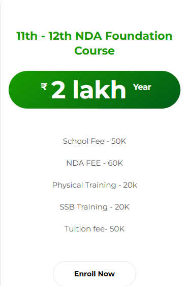 11th - 12th NDA Foundation Course  - offered by Indian Defence Academy Dehradun Uttarakhand 