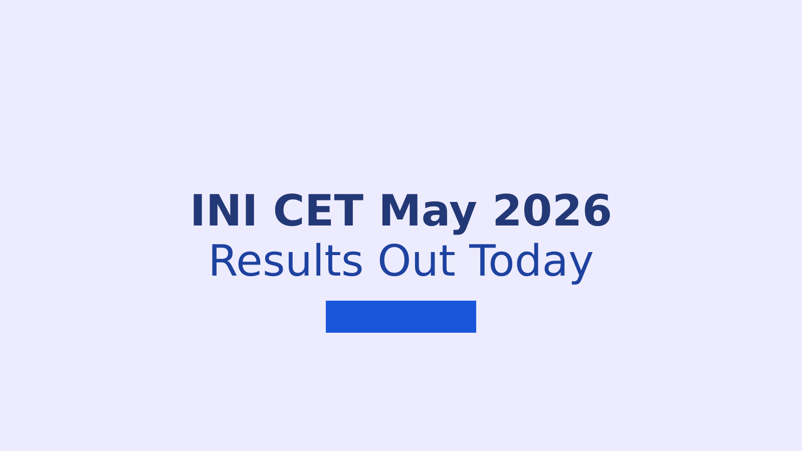 INI CET 2026 Result: How to Check Your May Exam Scorecard at Aiimsexams.ac.in