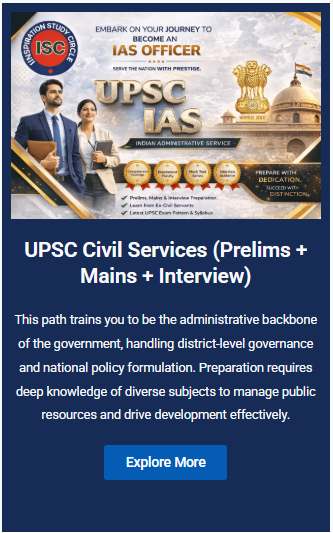 UPSC Civil Services (Prelims + Mains + Interview) - offered by Inspiration IAS / PCS Study Circle Dehradun
