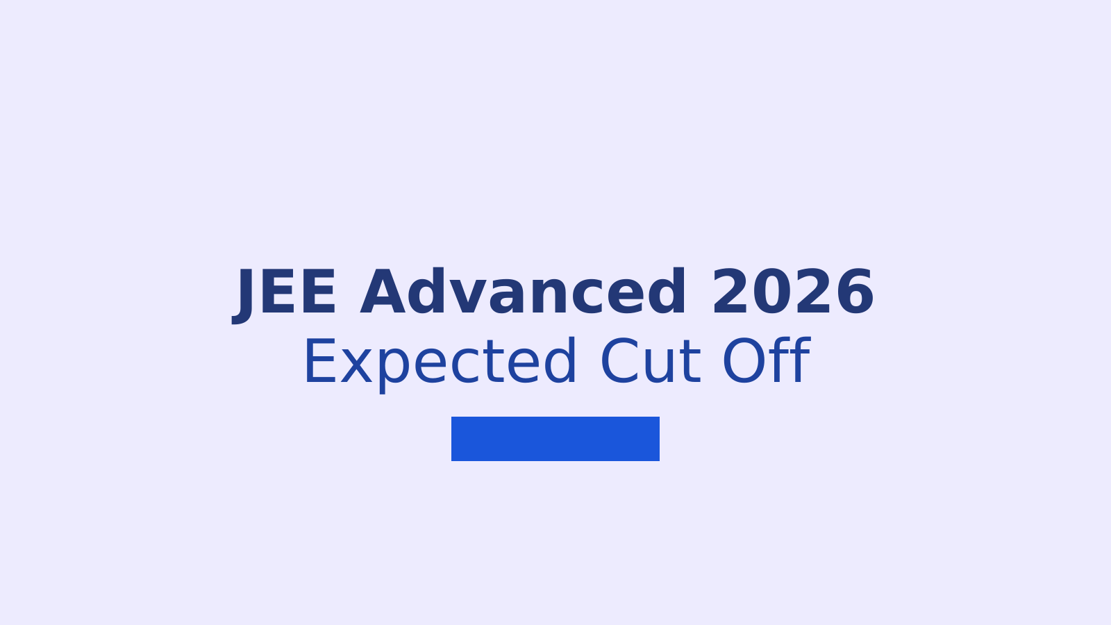 JEE Advanced 2026 Expected Cut Off: Understanding Category-wise Qualifying Marks