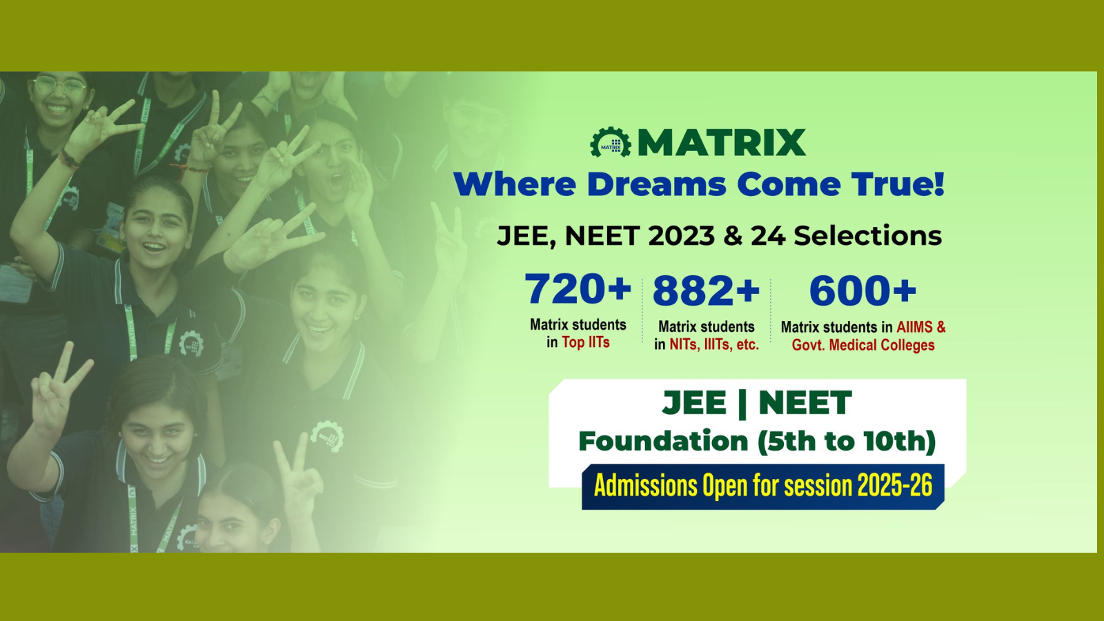 Matrix Sikar IIT-JEE / NEET Coaching Hero Slider - 3