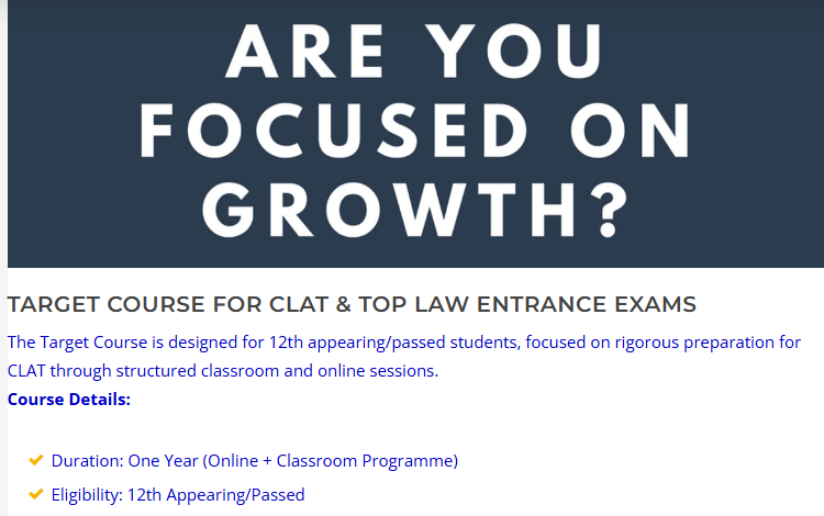 FOUNDATION COURSE FOR CLAT & TOP LAW ENTRANCE EXAMS  - offered by MIRACLES & CLAT forum  Raipur 