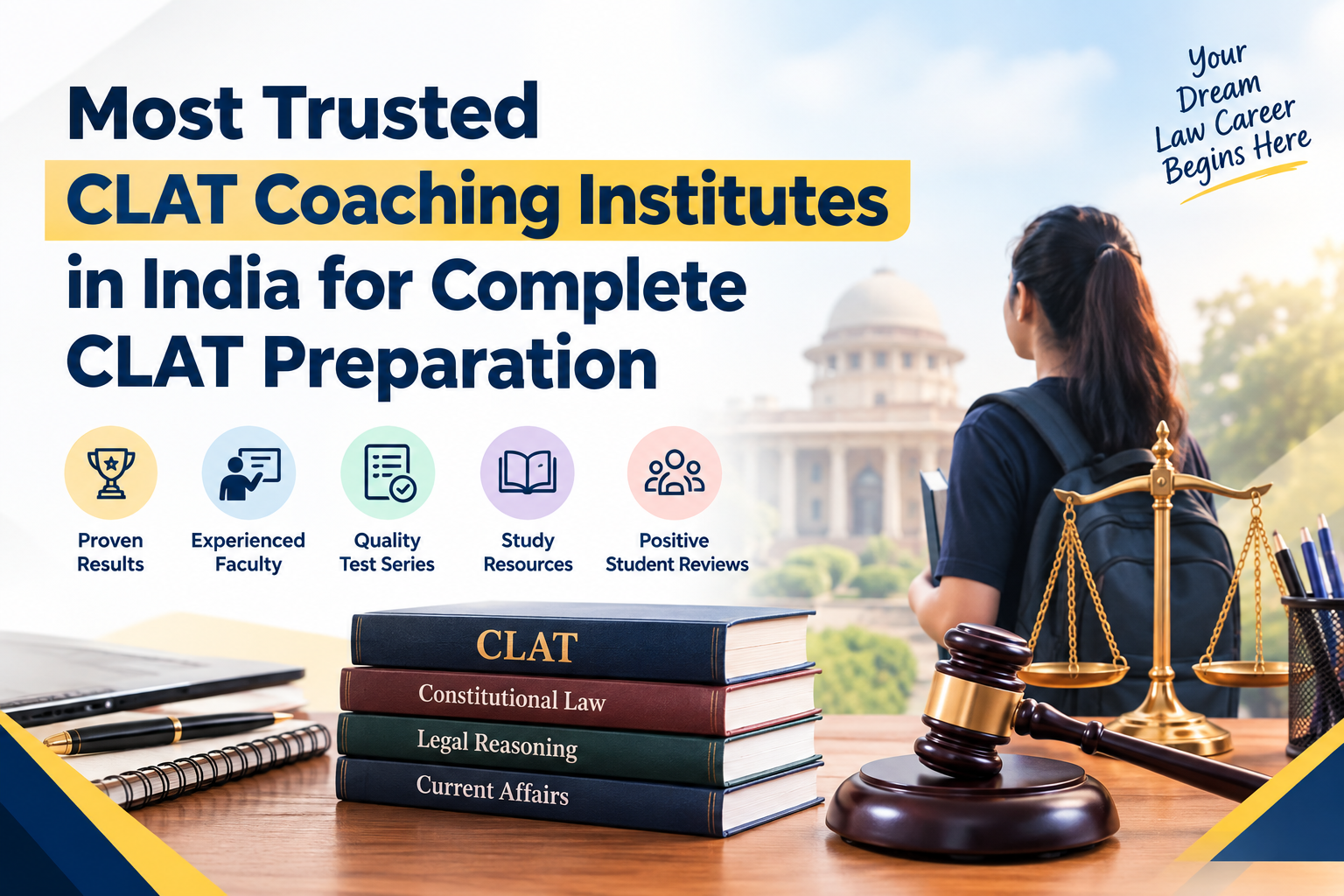 Most Trusted CLAT Coaching Institutes in India for Complete CLAT Preparation