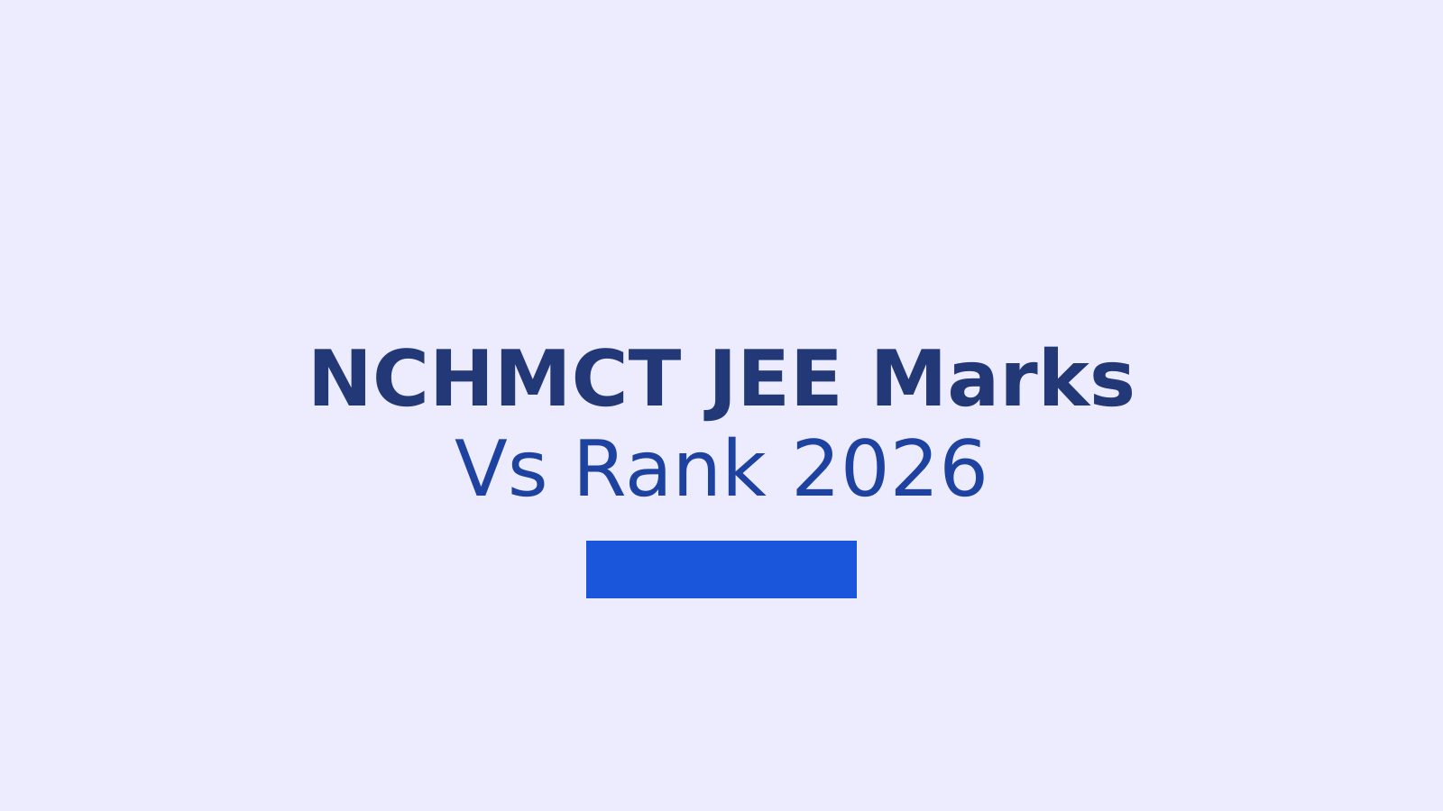 NCHMCT JEE 2026 Marks Vs Rank: Qualifying Scores and Cutoff Analysis