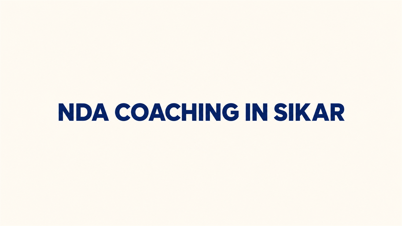 Popular 5 NDA Coaching centers for Sikar students