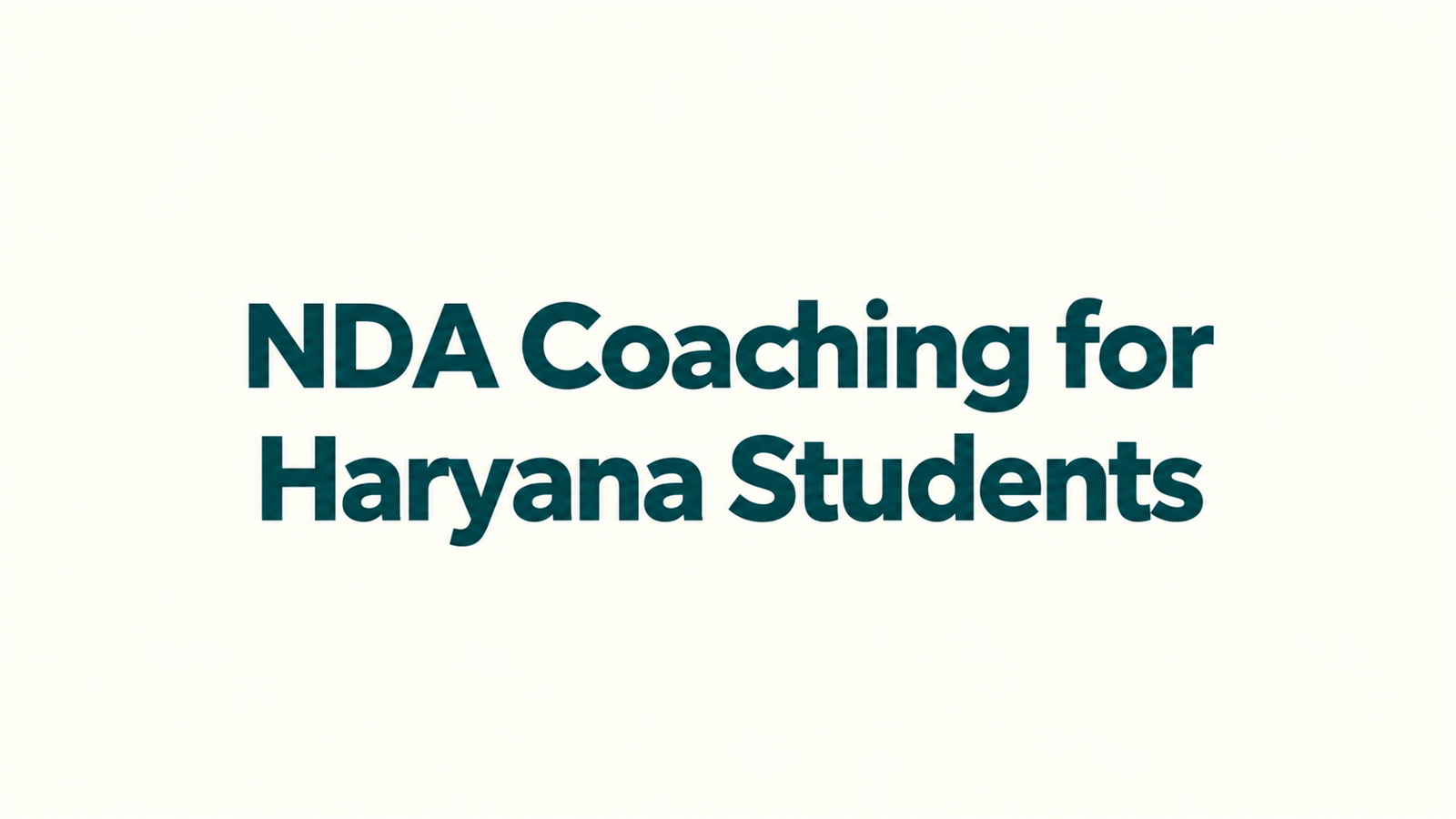 Best NDA coaching for Haryana students 2027